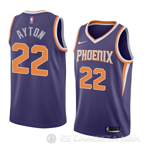 Camiseta Deandre Ayton #22 Phoenix Suns Icon 2018 Violeta - Haga un click en la imagen para cerrar